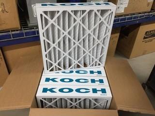 Lot of Approximately (24) Koch Multipleat Filters, Size 20x20x4.