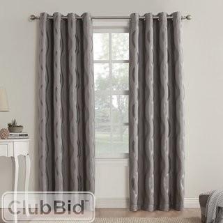 Sun Zero Alfred Geometric Blackout Grommet Single Curtain Panel (SUNZ1004_12806783_12806781)