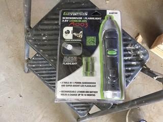 Genesis Screwdriver/Flashlight, New.