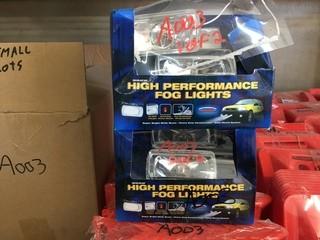 Lot of (2) High Performance Fog Lights, New.