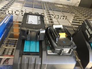 Makita 18V Charger & (2) Batteries.