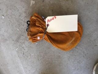 Lot of (3) Pairs of Powerfist Tan Garbage Mitts, Size Large.