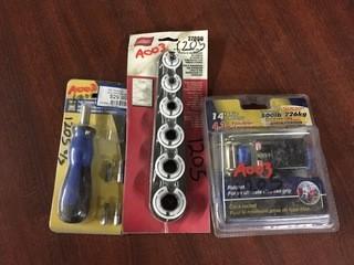 Lot of Automotive  Hand Tools c/o Ratcheting Screwdriver, Fuel Line Disconnect Tool Set & Ratchet Set 