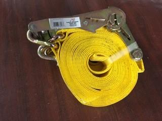 Lot of (2) New 2"x 27' 2" Ratcheting Tie Down Straps