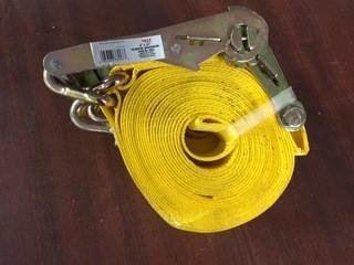 Lot of (2) New 2"x 27' 2" Ratcheting Tie Down Straps