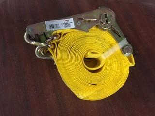 Lot of (2) New 2"x 27' 2" Ratcheting Tie Down Straps