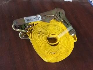 Lot of (2) New 2"x 27' 2" Ratcheting Tie Down Straps