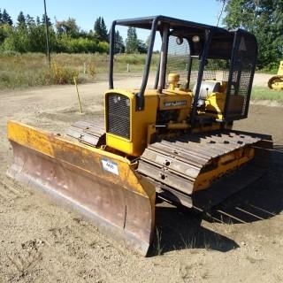 1977 John Deere 350 CE Crawler 6 Way Dozer, C/W 3 Cyl Diesel, 4 Speed Manual, 104" Blade, JD3315 Winch SN 30028T, Showing 6,848 HRS SN 271572T 