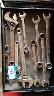 Lot Drawer Asst'd Size Crescent Wrenches & Spanners