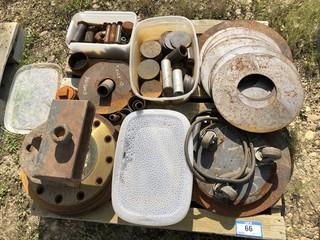 Qty Of Assorted Size Pieces Of Steel And Flanges