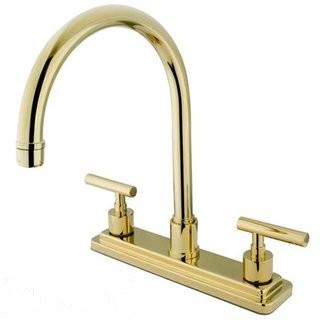Kingston Brass Heritage Double Handle Kitchen Faucet  - Chrome (KS8791CML)