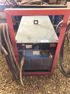 Miller Arc Welding Machine C/w Cable And Metal Rack. SN JJ336773