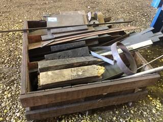 Crate Of Assorted Size Pieces Of Steel