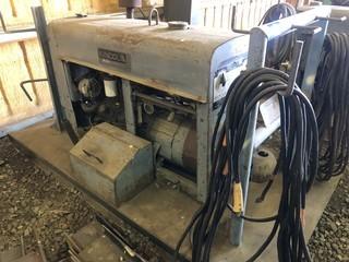 Skid Mounted Lincoln SA200F-163 Arc Welder C/w Cables. SN RA104234