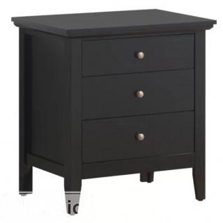 Laurel Foundry Modern Farmhouse Lignite 3 Drawer Nightstand - Black(LRFY432619841624)