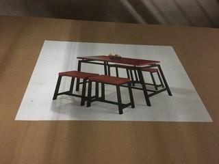 5pc Counter Height Table & 4 Chairs, New.