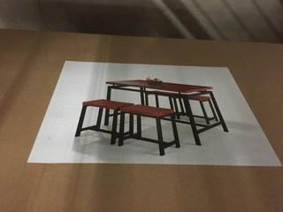 5pc Counter Height Table & 4 Chairs, New.