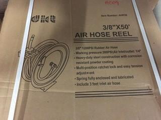 3/8"x 50' Air Hose Reel, New.