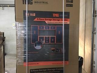 TMG Industrial 9pc Garage Storage Combo, New.