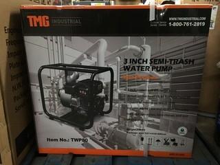 TMG Industrial 3" Semi-Trash Water Pump, New.