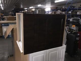 Dark Brown 3 Drawer Base Cabinet.