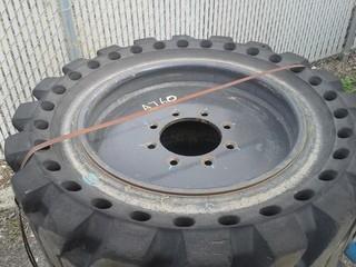 Lot of (4) Solid Tires W/8 Bolt Pattern w/Rims.