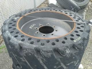 Lot of (4) Solid Tires W/8 Bolt Pattern w/Rims.