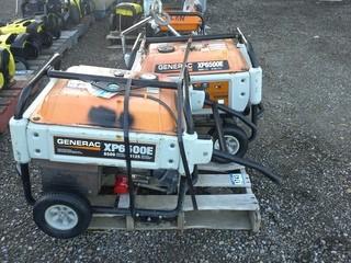 Lot of (2) Generac XP6500E Gas Generator. 