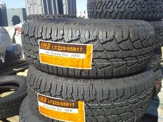 Lot of (4) 225/65R17, All-Terrain 10PR Tires.