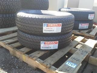 Lot of (2) Grizzly ST235/80R16 Trailer Tires.