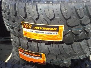 Lot of (4) Joyroad MT200 Tires LT 265/75R16.