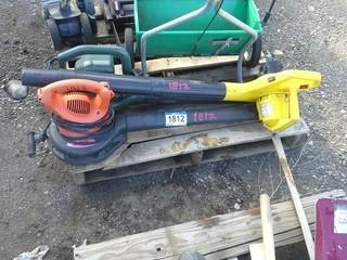 Lot of (2) Electric Leaf Blowers, Black and Decker, Paramount 1HP.