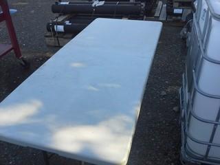 29 1/2" X 6' Plastic Folding Table. 