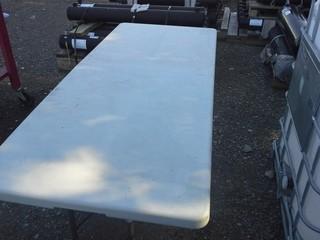 29 1/2" X 6' Plastic Folding Table. 