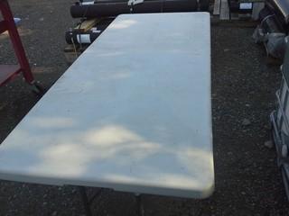 29 1/2" X 6' Plastic Folding Table. 