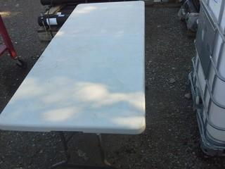 29 1/2" X 6' Plastic Folding Table. 