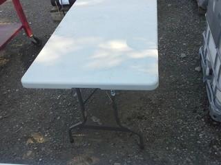 29 1/2" X 6' Plastic Folding Table. 