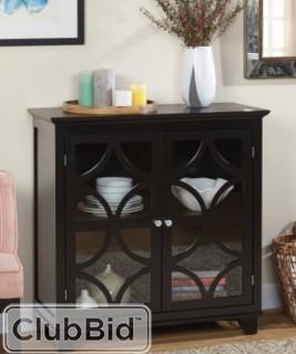Sydney 2-Door Storage Cabinet - Black
