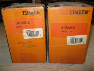 Lot of Cone Timken 34300 DE, Bearing FAG NU 318 TVP2, Etc. Call Tim @ 403-968-9430 For Further Information.