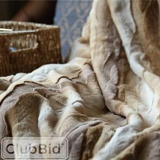 Bloomsbury Market Charline European Wolf Faux Fur Throw Blanket (BLMT7639_24223198)