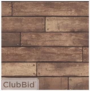 Brewster Home Fashions Essentials Weathered Nailhead Plank 33' x 20.5" Wood Wallpaper Roll (BZH792518054481)