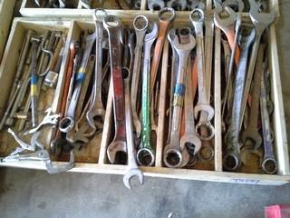 Selling Off-Site - Assorted Wrenches up to 1 7/8". Located in Taber AB, Call Tim For Further Details (403) 968-9430.