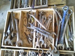 Selling Off-Site - Assorted Wrenches up to 2" . Located in Taber AB, Call Tim For Further Details (403) 968-9430.