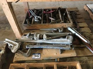 Selling Off-Site - Assorted Pipe Wrenches. Located in Taber AB, Call Tim For Further Details (403) 968-9430.