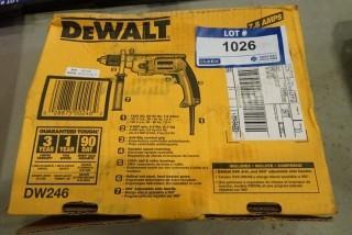 Dewalt H.D. 1/2" Electric Drill Model DW246 (Appears New in Box)