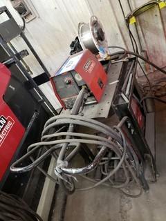 Lincoln Electric Invertec V350 Pro Welder C/w Lincoln Electric LF-72 Wire Feeder And Cart