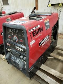 Lincoln Electric 305G Ranger Gas Welder, Showing 1744Hrs. SN U1140700859 *Note: Missing Panel*