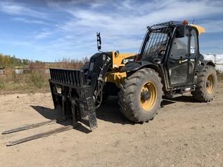 2014 CAT TH407C 4x4x4 Telescopic Forklift C/w Q/C Forks, 2 Section Boom, A/C Cab showing 2384 Hrs s/n MLH00803 *NOTE Cannot Be Removed until October 9th 2019 Noon*