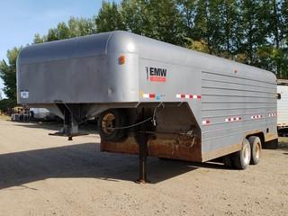 2000 Millco Steel 26ft Dual T/A Fifth Wheel Enclosed Job Site Trailer C/w Cabinets And Lighting. Unit 107. VIN 2T9FV1821YB004022