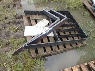 Skid Steer Forks and Frame Gaurds Attachment *Note: INCOMPLETE"